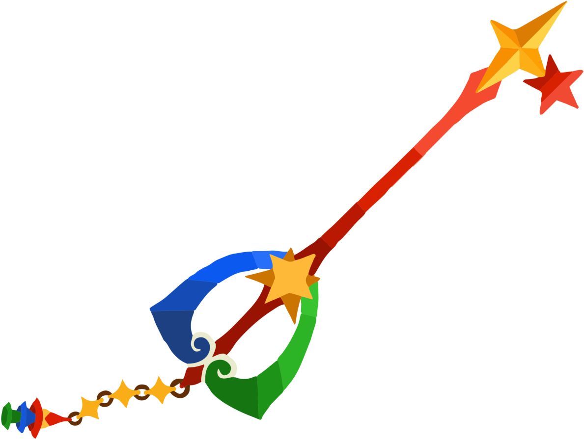 [khux] Thanks To Shardoftruth, Found Fairy Stars, Mog, - Fairy Star Keyblade Khux (1340x990), Png Download