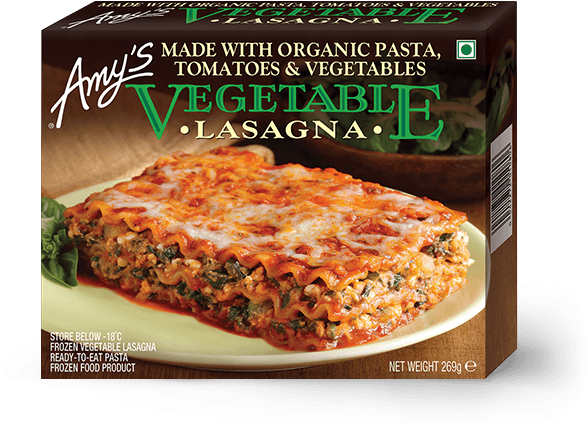 Vegetable Lasagna - Amy's Kitchen Gluten Free Vegetable Lasagne 255g (600x443), Png Download