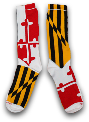 Maryland Flag / Crew Socks - Sock (600x596), Png Download