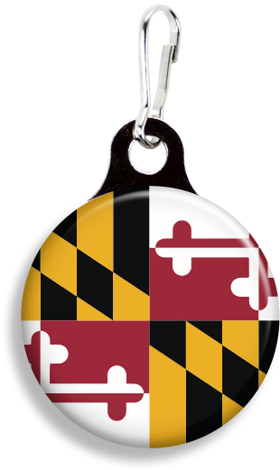 Fetch Life Pet Outfitters Dog & Cat Collar Clips - Maryland State Flag (353x530), Png Download