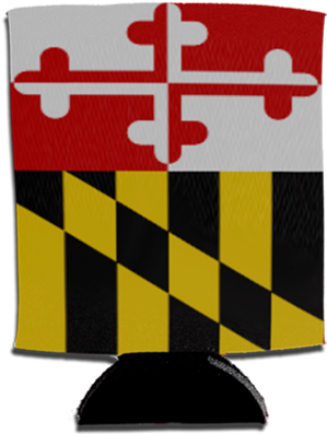 Maryland Flag / Koozie - Maryland State Flag (600x596), Png Download