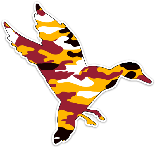 Maryland Flag Camo On A Landing Duck (530x503), Png Download