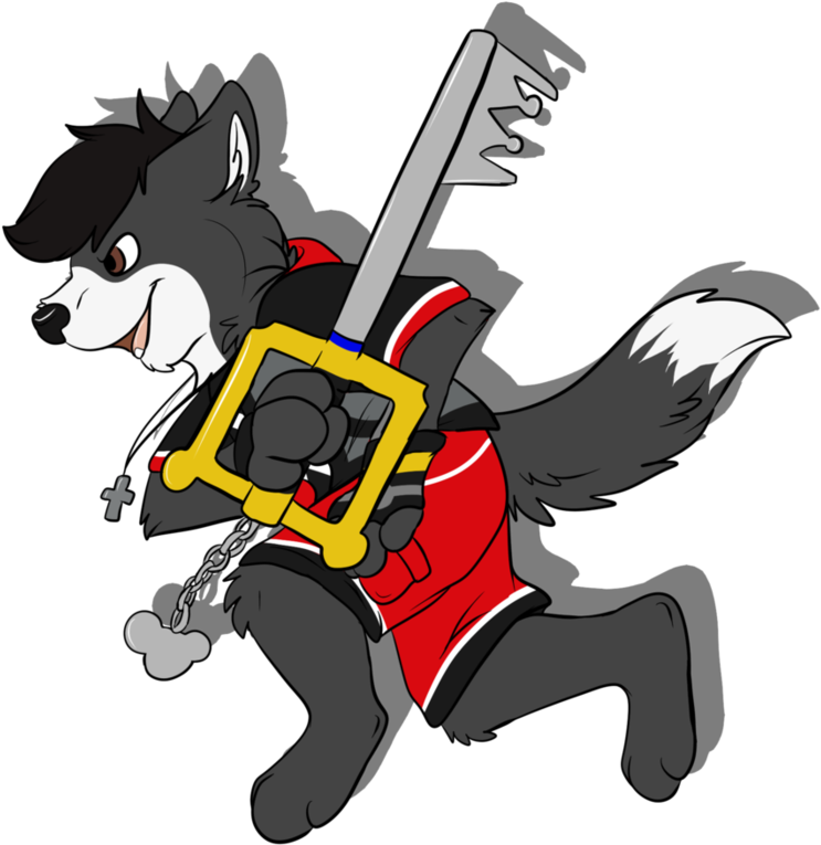 Red The Keyblade Wielder - Cartoon (894x894), Png Download