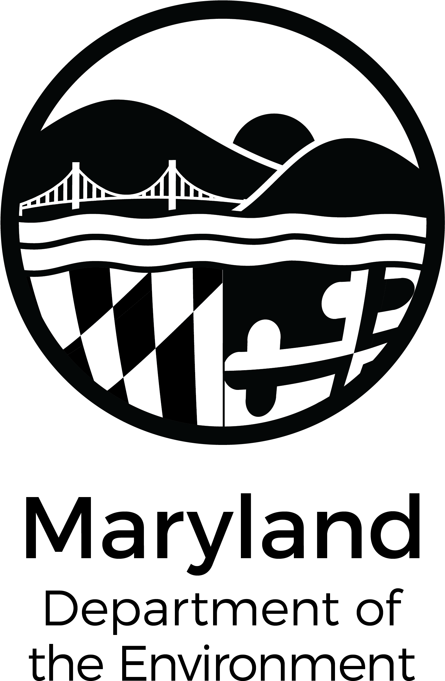 Vertical Black And White - Mde Maryland Logo (1800x2650), Png Download