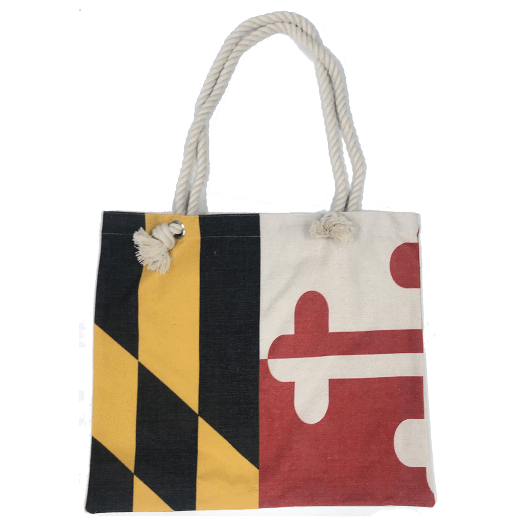 Maryland Flag With Rope Handles / Tote Bag - Maryland Flag Round (1024x1024), Png Download