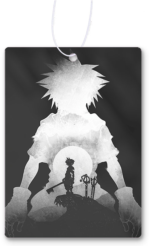 Monochrome Keyblade Air Freshener - Video Game (800x800), Png Download