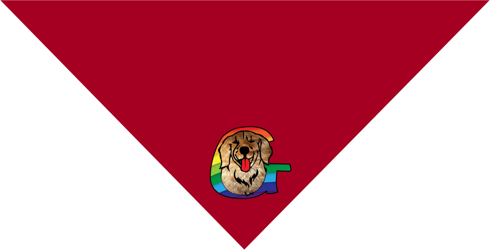 Red Dog Bandana - Dog (1658x846), Png Download