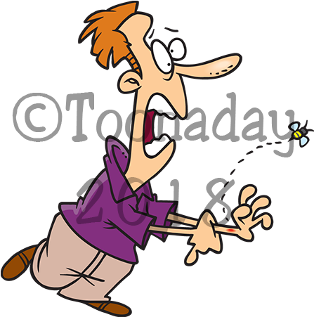 Bee Sting Clipart (600x450), Png Download