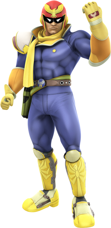 Captain Falcon Smash 4 Png Clip Art Black And White - F Zero Captain Falcon Png (1024x1024), Png Download