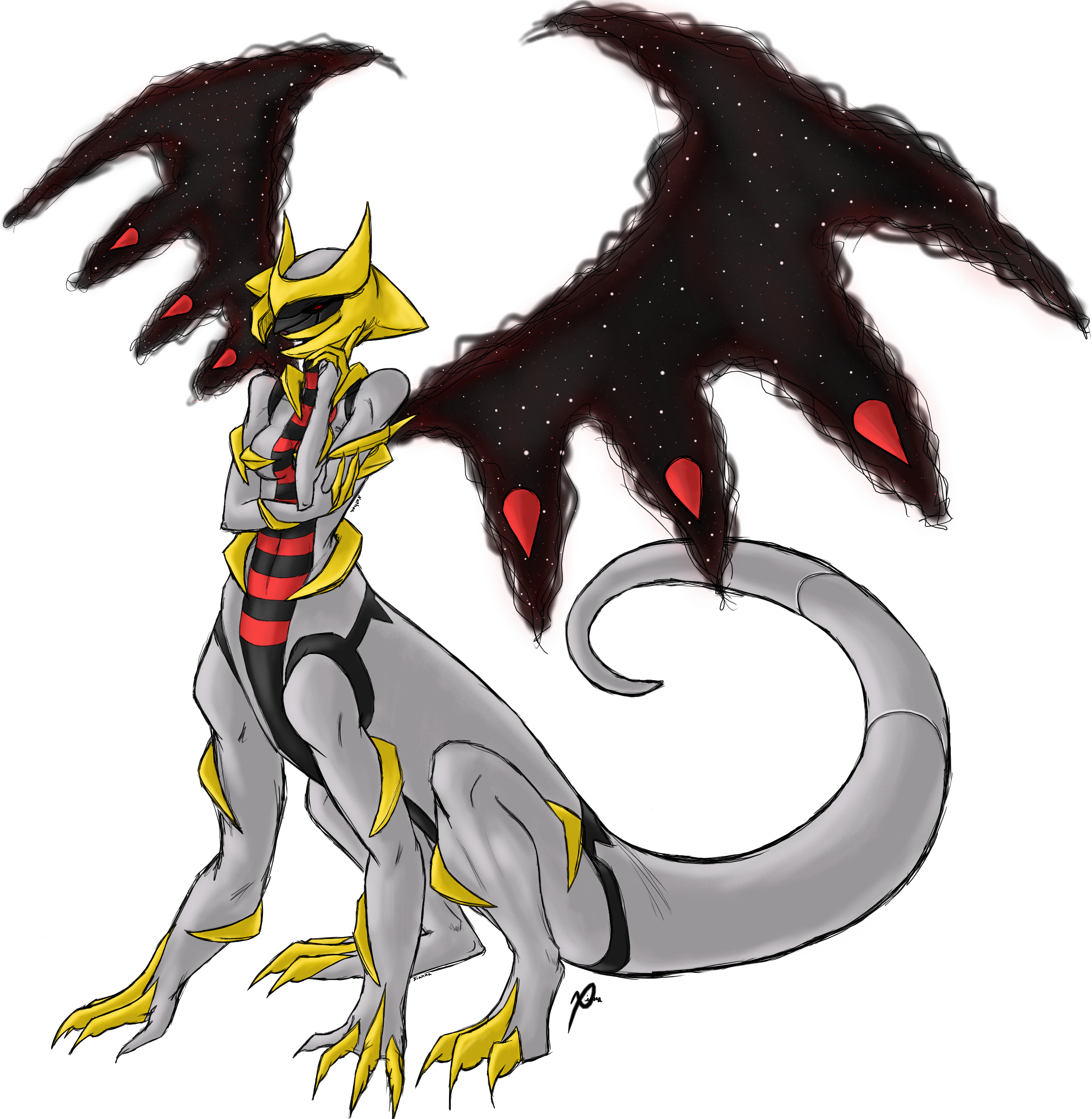 Female Giratina Pokemorph - Giratina Forms (2296x2351), Png Download