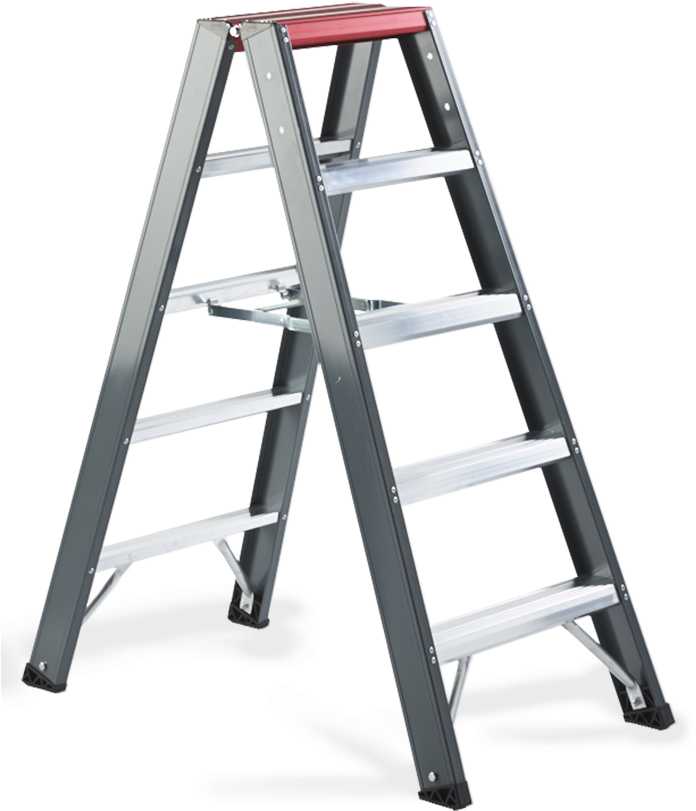 Falco Double Sided Stepladder - Altrex Falco Trap Dubbel Oploopbaar (700x840), Png Download