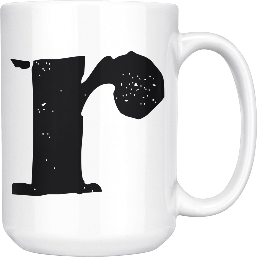 R Initial Mug - Left Handed Mug (1060x1060), Png Download