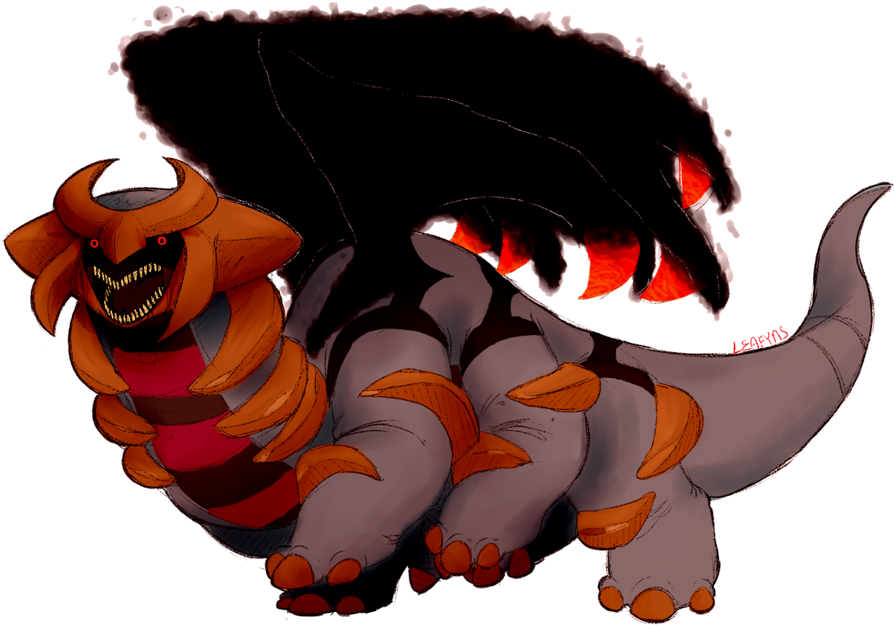 Renegade Pokemon 👻 - Red Centipede Pokemon (500x350), Png Download
