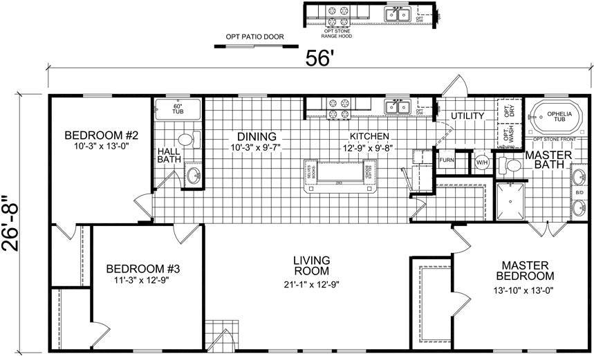 3 Beds - Home (880x547), Png Download