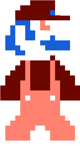 Fanart8-bit Grand Dad - Super Mario Odyssey Pixel (277x522), Png Download