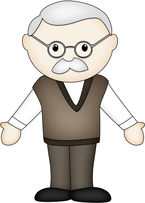 Grandfather Granddad Svg Png Icon Free Download - Vovô Em Desenho (517x720), Png Download