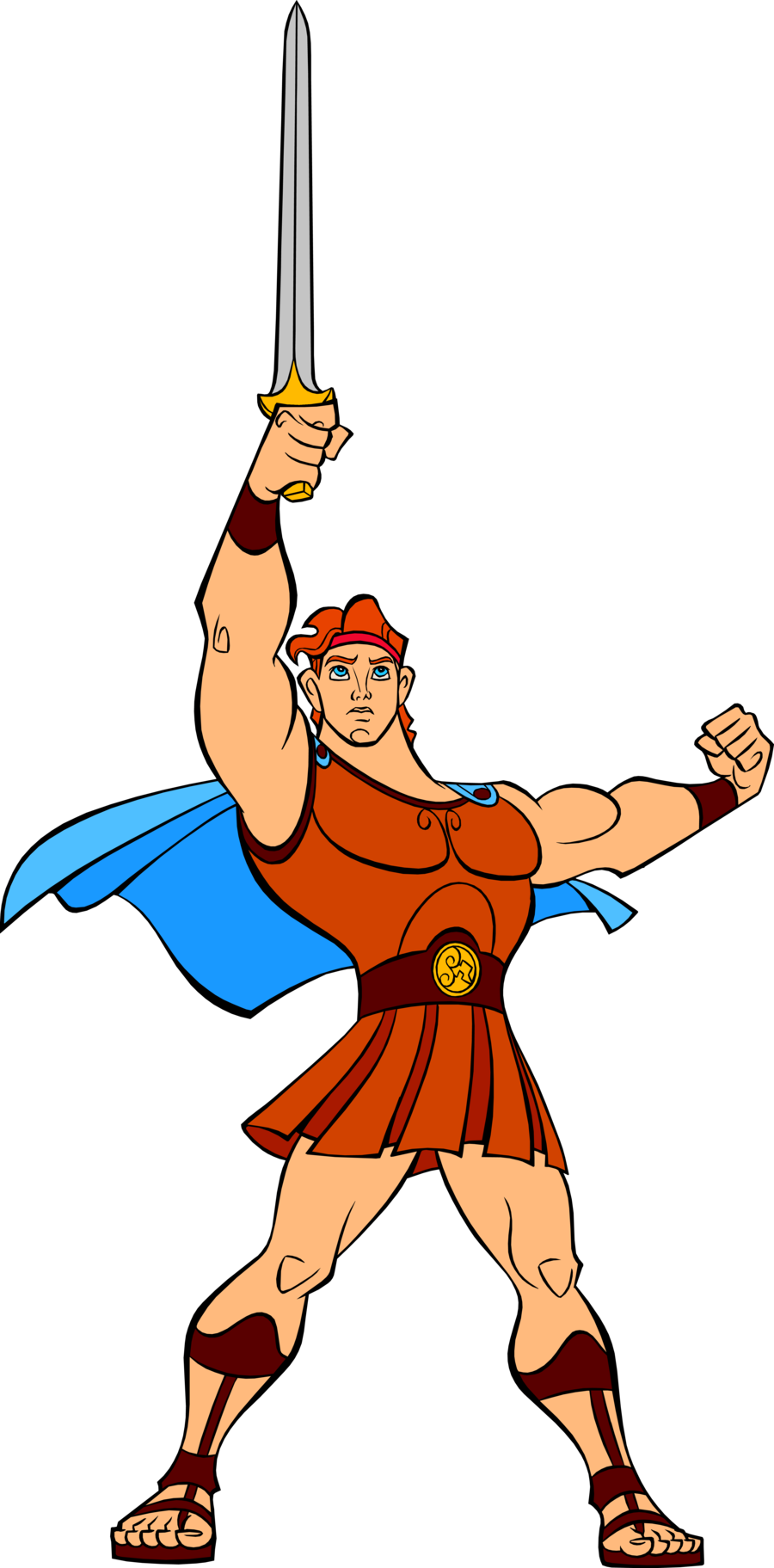 Hercules Transparent Image - Hercules With Sword Disney (506x1024), Png Download