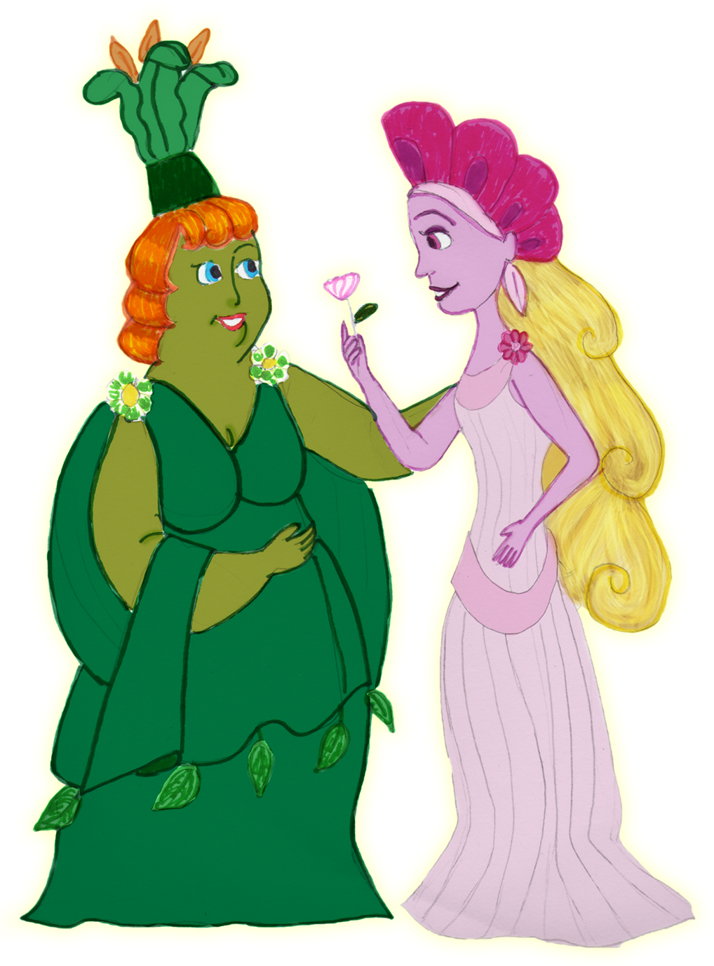 Disney Drawing Hercules - Demeter And Persephone Disney (1024x1403), Png Download