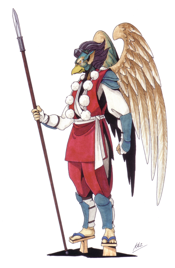 Bison Vs Deer - Tengu Characters (1280x894), Png Download