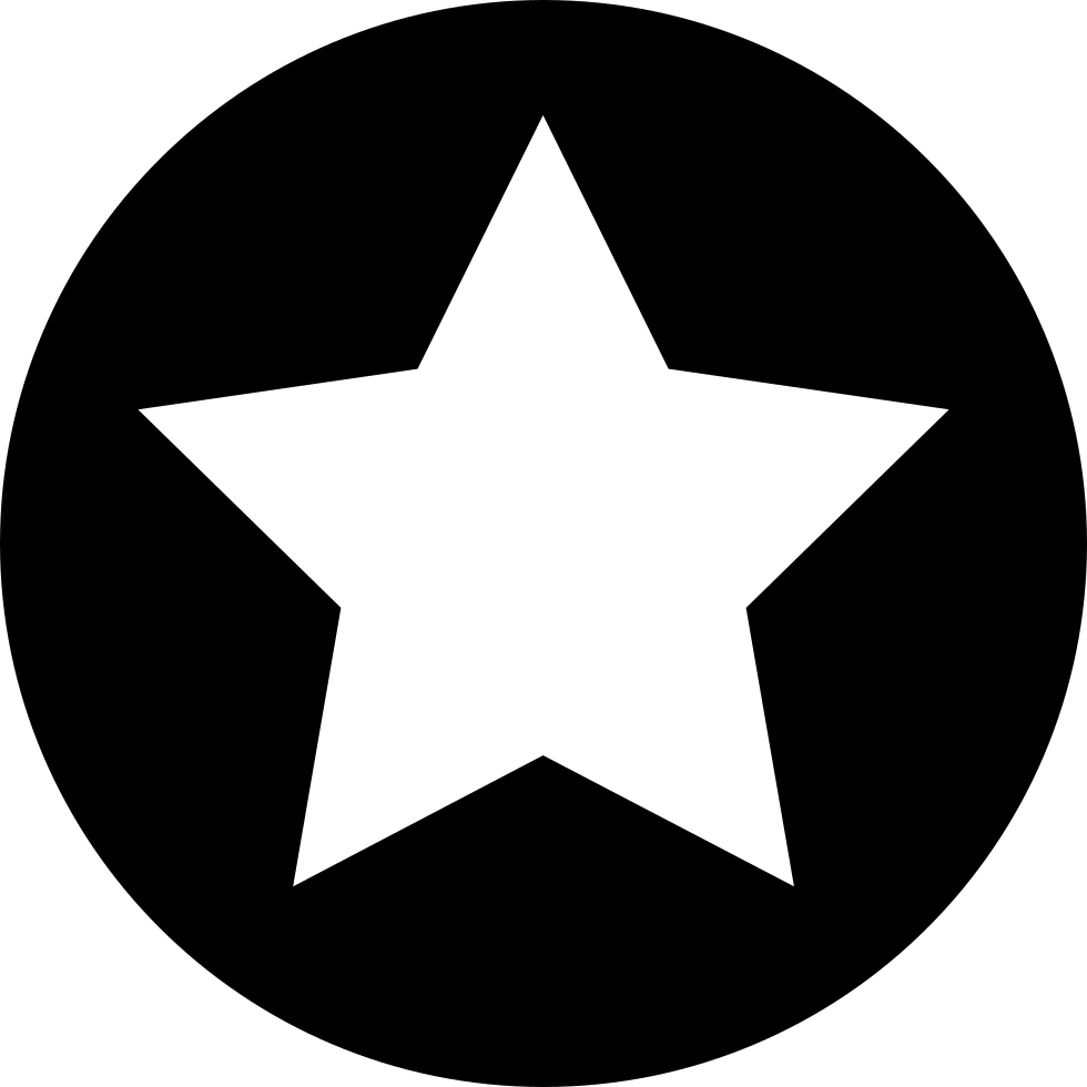 Svg Icon Free Download - Star Icon Black And White (980x980), Png Download