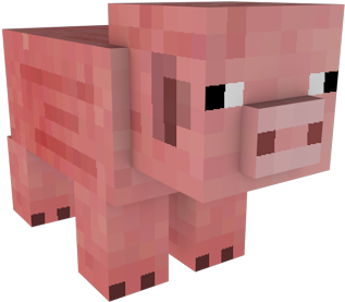 Minecraft Transparent Pig - Minecraft Pig No Background (500x500), Png Download