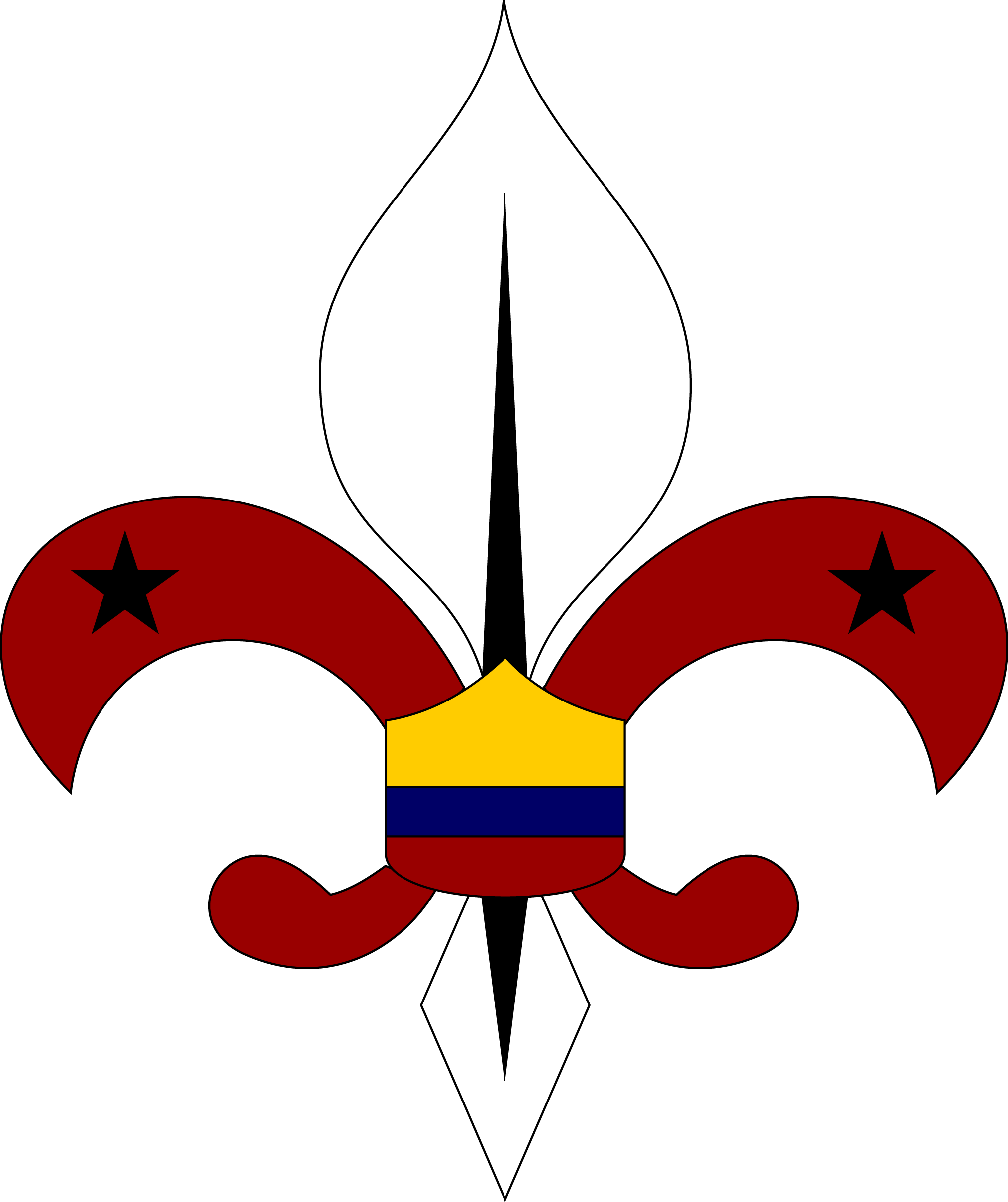 Flor De Liz Ace - Asociación Colombiana De Escultismo (2026x2416), Png Download