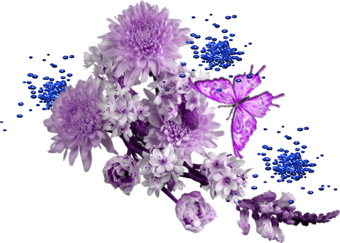 Flores Lilas Png - Borboletas E Flores Lilas (678x485), Png Download