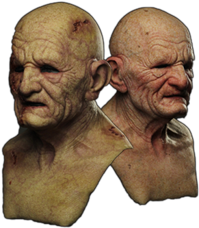 Grandpa Silicone Mask (331x373), Png Download