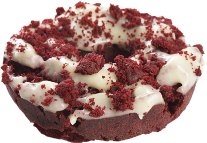 Red Velvet - Krispy Kreme Doughnut Png (490x392), Png Download