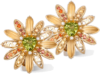 Pendientes Margarita (471x487), Png Download