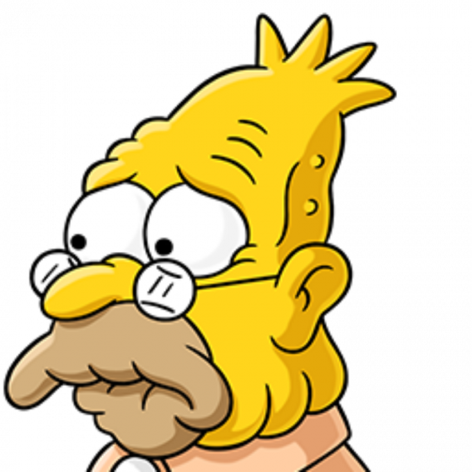 Grandpa Clipart Grampa - Grandpa Simpson Png (680x680), Png Download