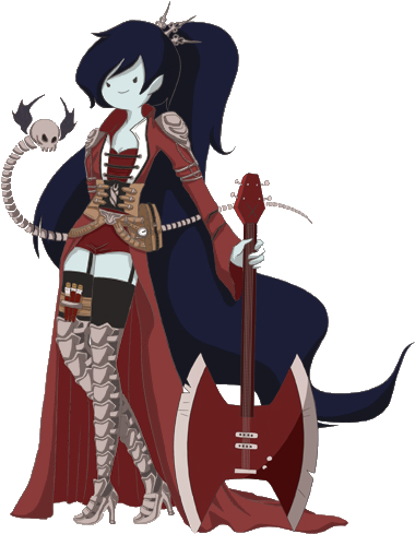 Marceline Steampunk - Fanart Adventure Time Marceline (400x508), Png Download