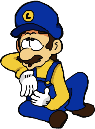 “ A Tired Blue Luigi For Smash Collab 2k15 Based On - Blue And Yellow Luigi (500x500), Png Download