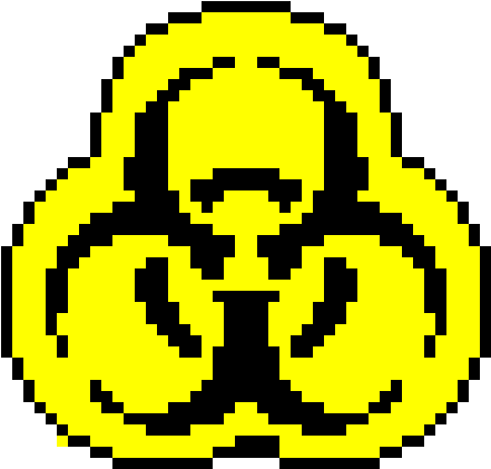 Biohazard Symbol - Pixel Biohazard (500x530), Png Download