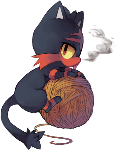 Kitty - Imge Pokemon Flamiaou (500x556), Png Download