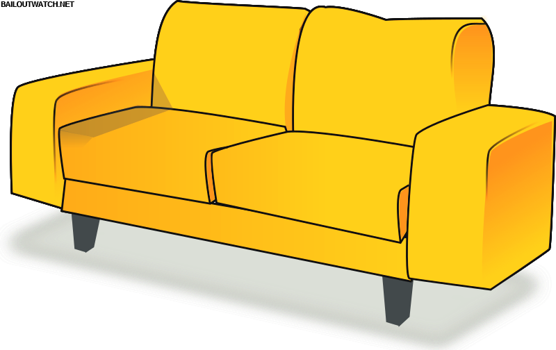 Set Clipart Living Room - Clipart Couch (800x504), Png Download