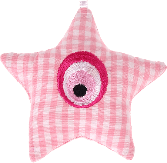 Kumaş Yıldız Pembe Nazar Boncuğu - Plush (550x550), Png Download