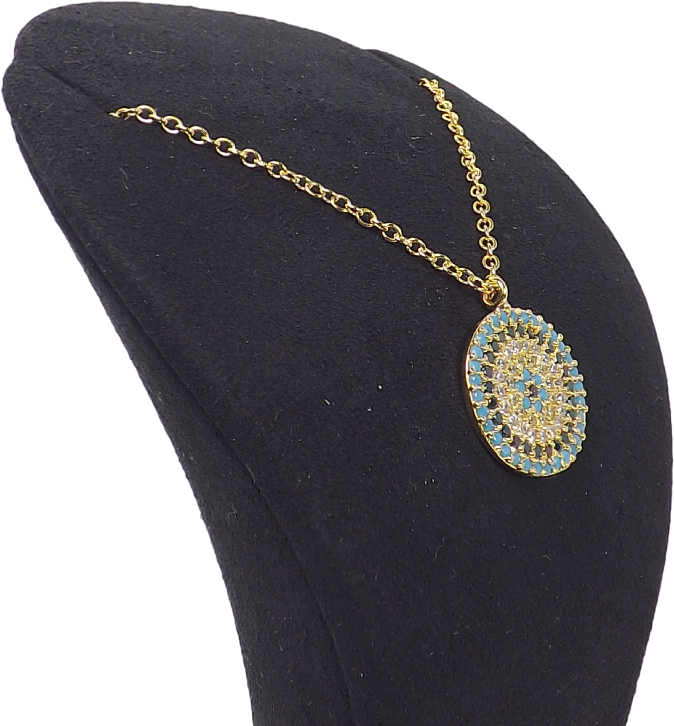 Mechant Regard Collier Chaine Pendentif Oeil Au Beurre - Necklace (2365x1773), Png Download