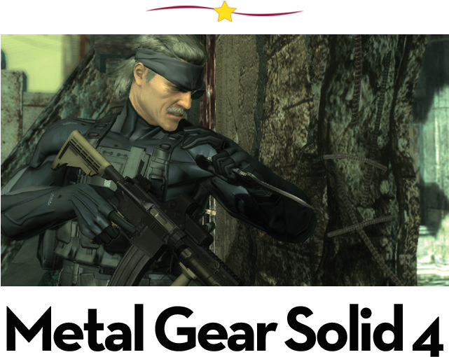 The 12 Best Games For The Playstation - Metal Gear Solid 4 (640x535), Png Download