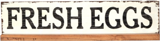 Fresh Eggs Wooden Sign - Fresh Eggs Wooden Sign, Brown (736x735), Png Download