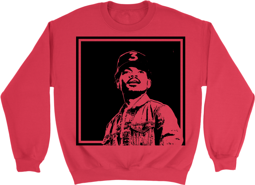 New Hip Hop Graphic Crewneck Featuring Chance The Rapper - Basset Hound Ugly Christmas Sweater. Unisex Sweatshirt. (1024x1024), Png Download