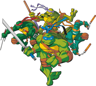 Teenage Mutant Ninja Turtles Logo Vector - Kickin' It Old School Coloring Book (teenage Mutant (400x400), Png Download