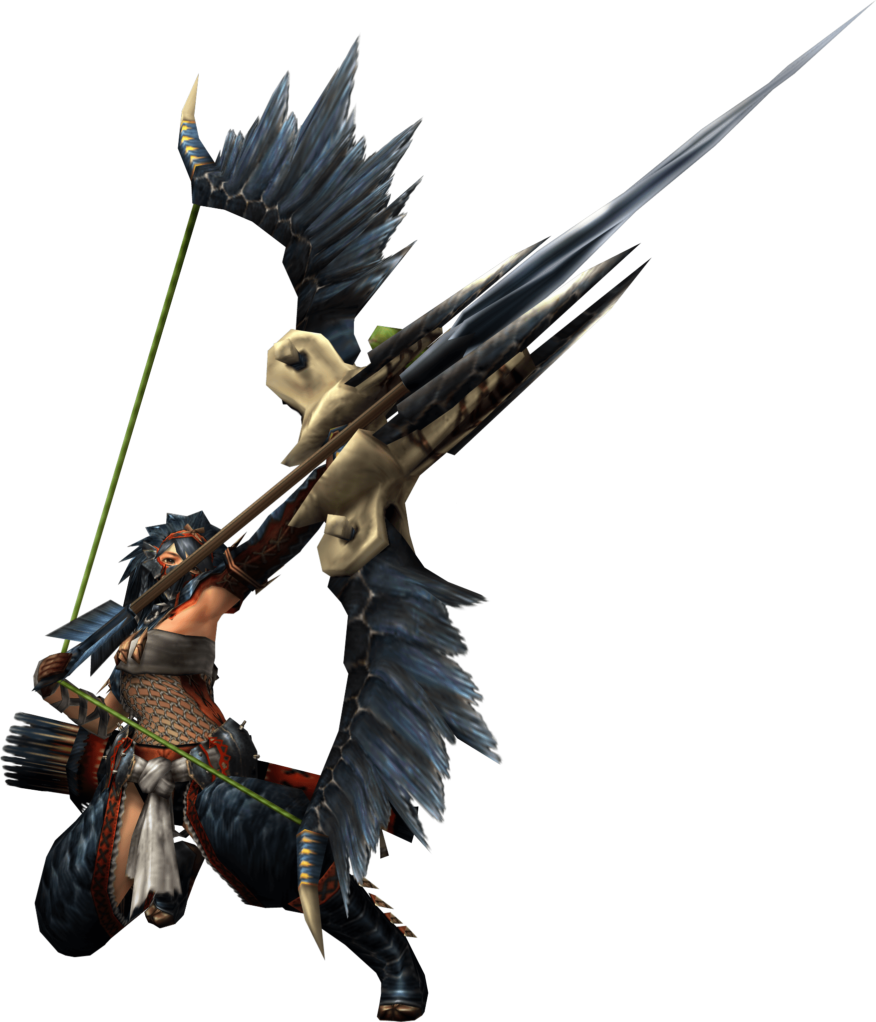 Monster Hunter World Bow (1755x2046), Png Download