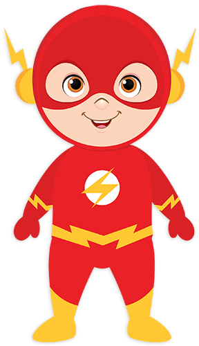 Kid Flash Superhero For Kids - Flash Superhero Clipart (288x500), Png Download