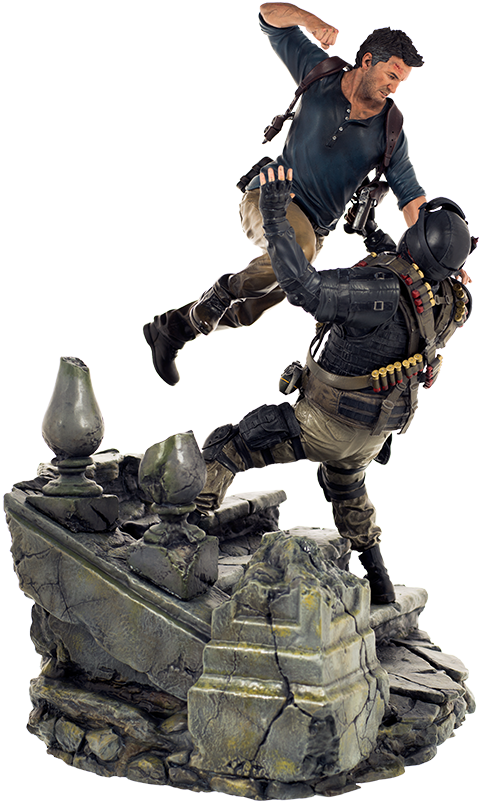 Nathan Drake Statue (480x804), Png Download