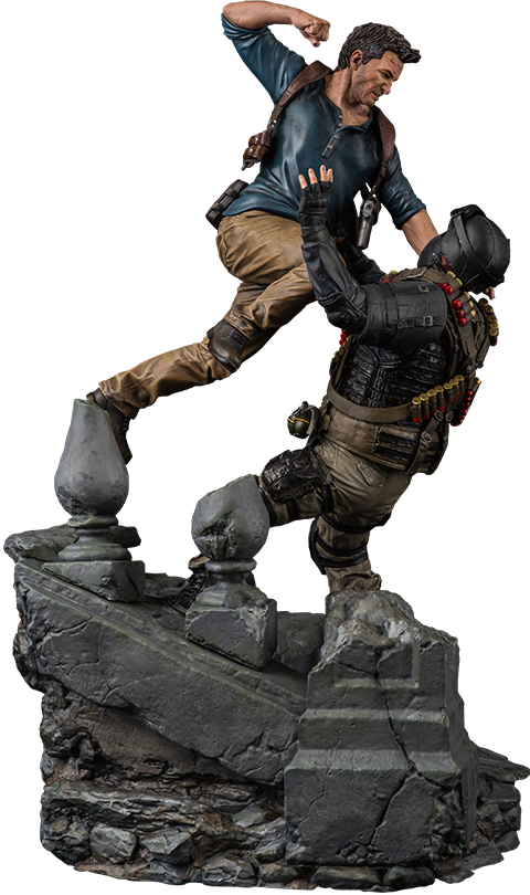 Nathan Drake Statue - Uncharted 4: A Thief's End Nathan Drake Statue (480x810), Png Download