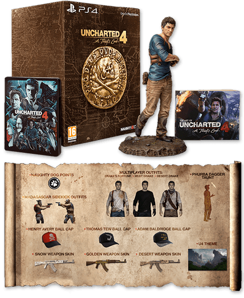 A Thief's End - Ps4 Uncharted 4 A Thief's End Special Edition (475x579), Png Download