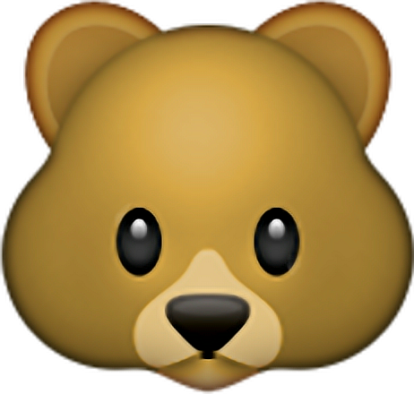 Emoji Emoticon Urso Emoticonurso Pngtumblr Pngs Png - Iphone Bear Emoji (462x440), Png Download