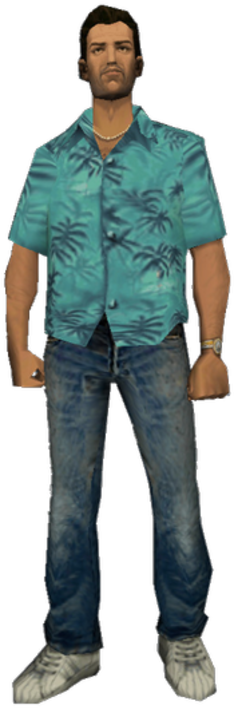 Tommy Vercetti From Gta Vice City - Tommy Vercetti Png (250x713), Png Download