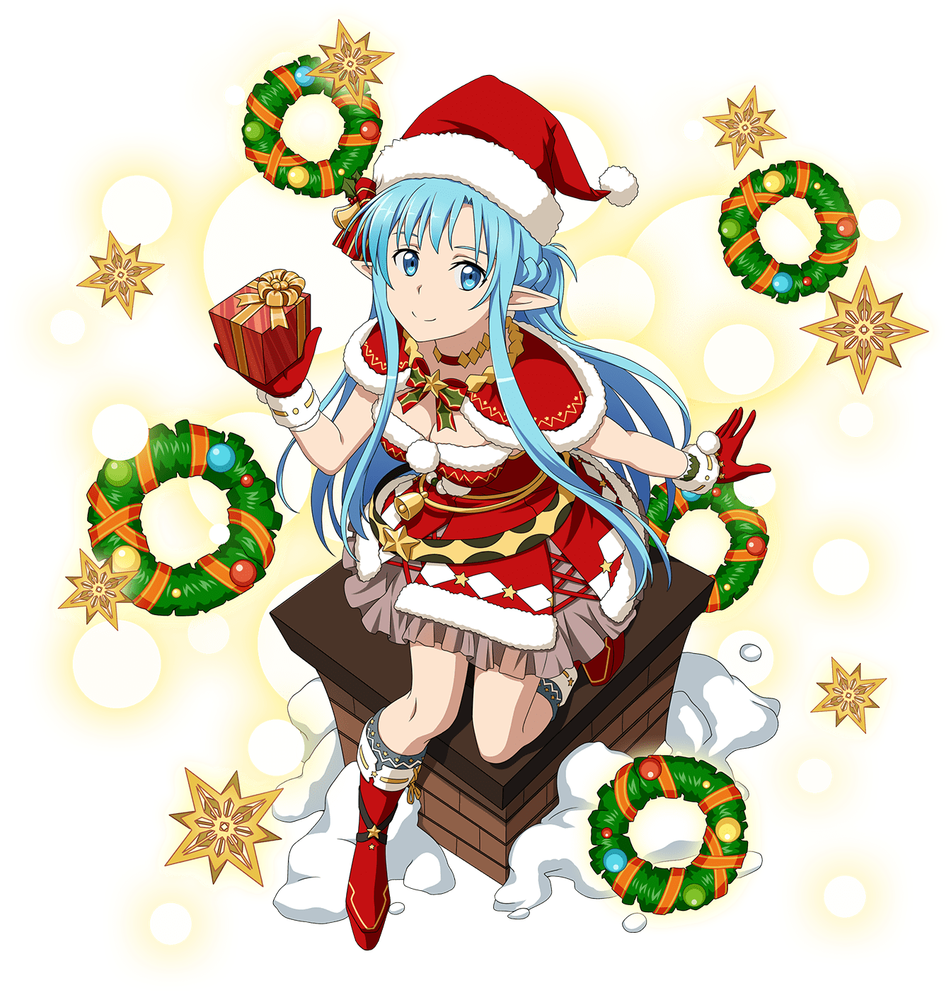 Asuna Christmas 2 ~5 Star - Asuna In Santa Hat (1500x1500), Png Download